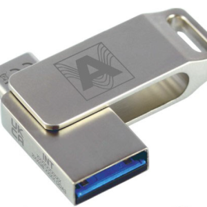 eProtect stick with 16 GB storage capacity (USB 3.0), silver, dual USB port (A/C)