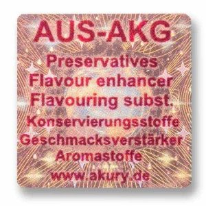 AUS-AKG - Konservierungsstoffe, Geschmacksverstärker, Aromastoffe
